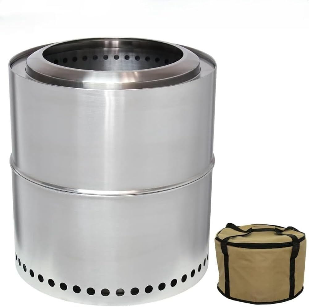 二次燃焼焚き火台　ステンレス 秒で展開＆収納！ステンレスのプロ考案、焚火もBBQもできる2way